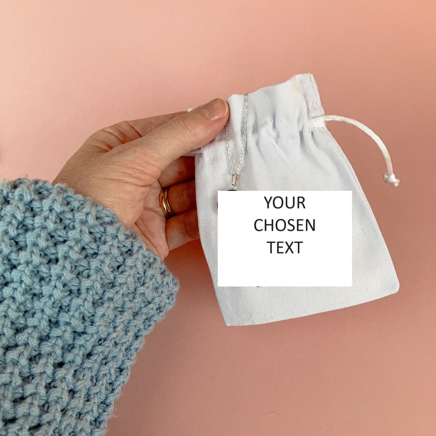 Memories Necklace - Bespoke Words On Pouch