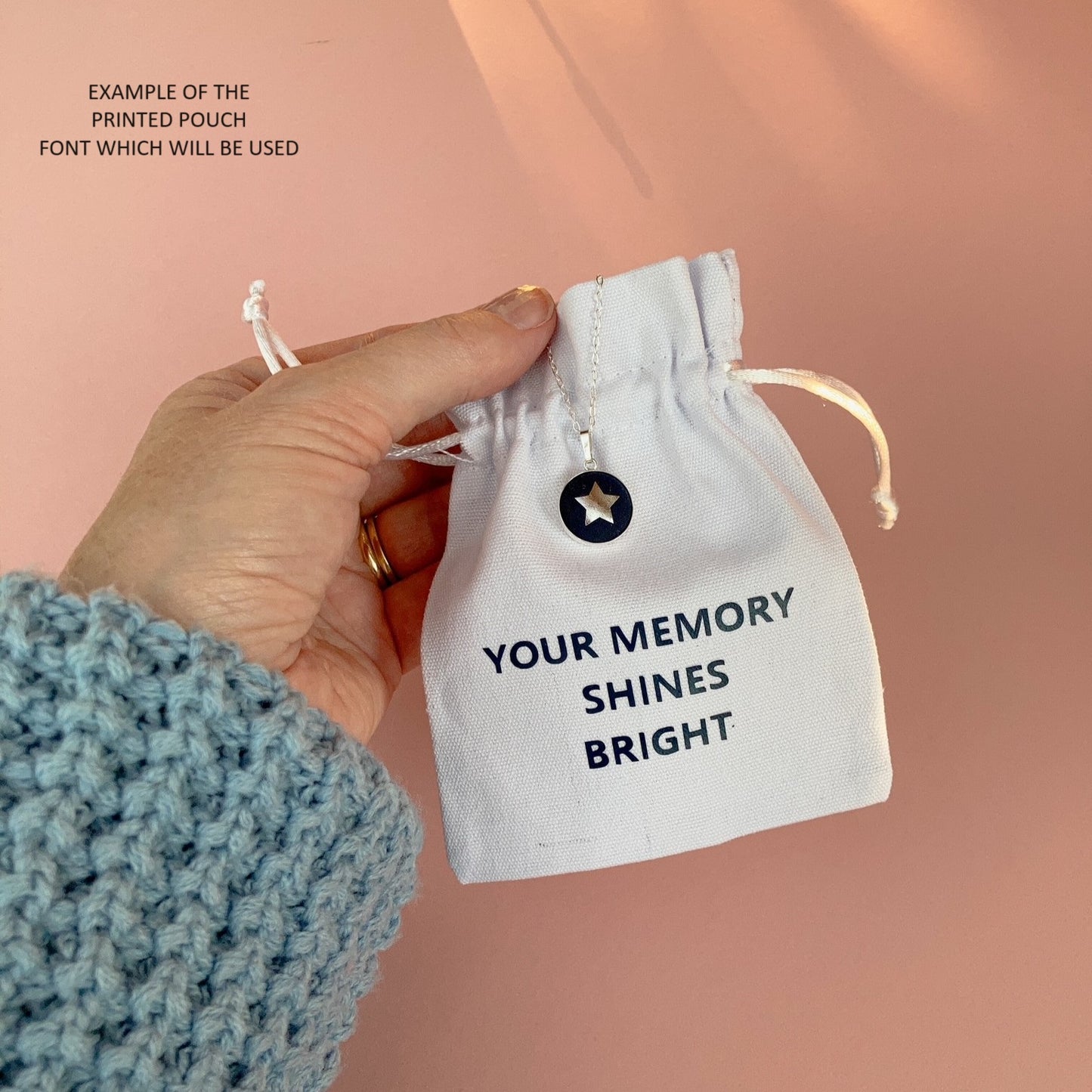 Memories Necklace - Bespoke Words On Pouch