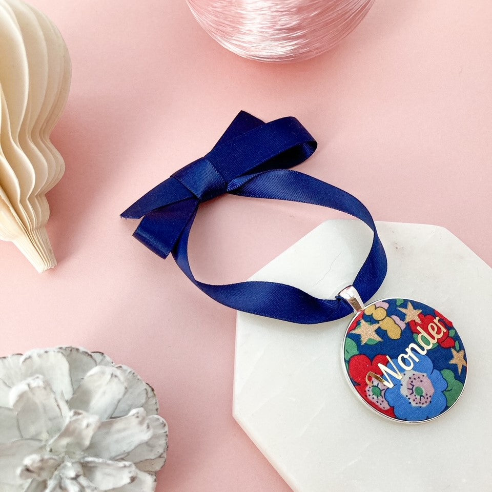 Wonder Christmas Keepsake - Blue with Gold Stars