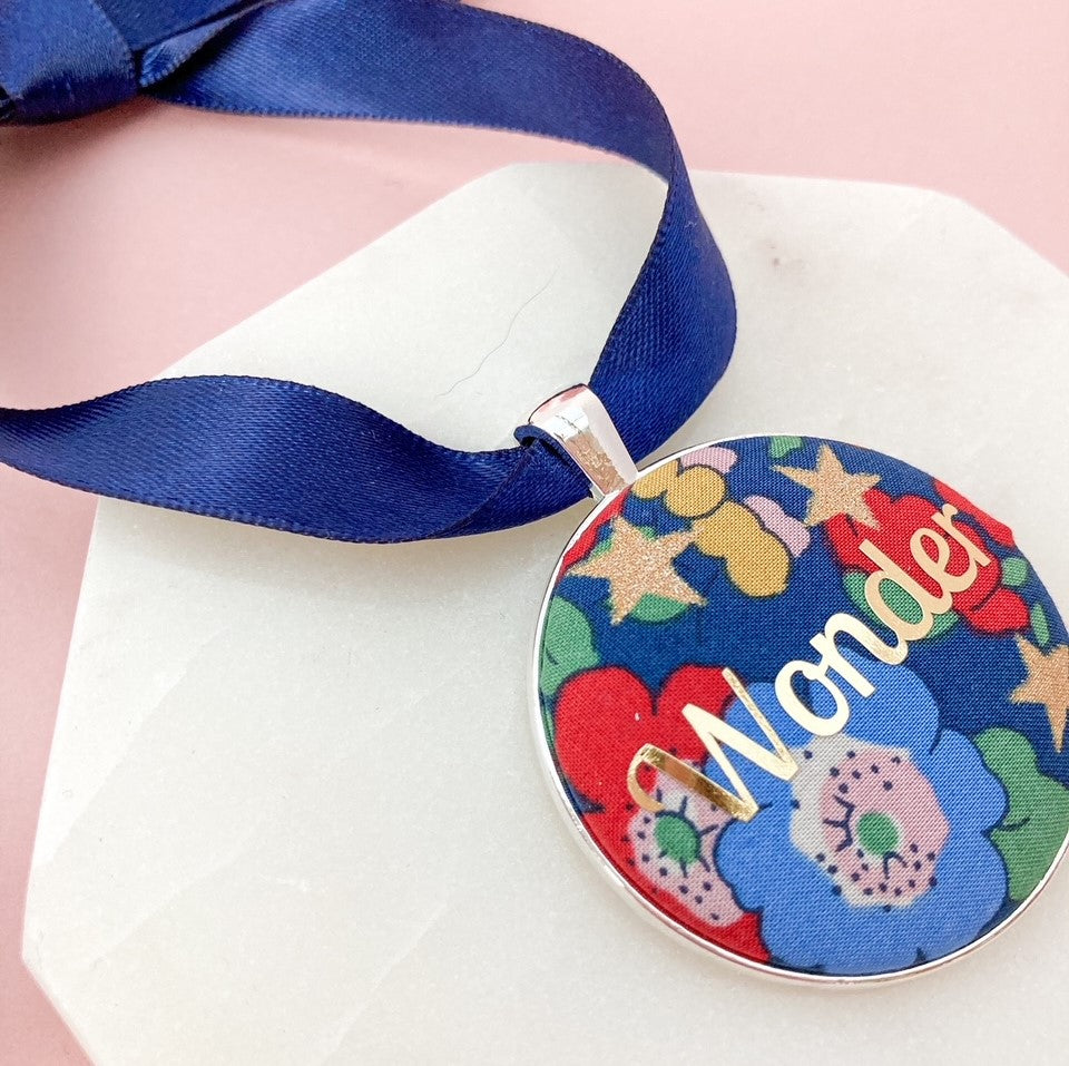 Wonder Christmas Keepsake - Blue with Gold Stars