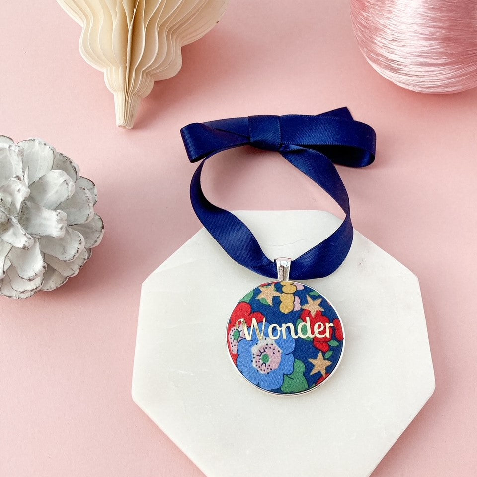 Wonder Christmas Keepsake - Blue with Gold Stars