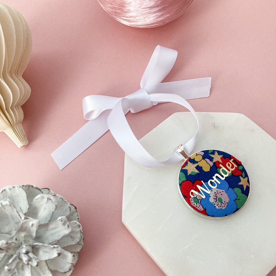 Wonder Christmas Keepsake - Blue with Gold Stars