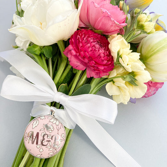 Bridal Bouquet Charm - Couple's Initials