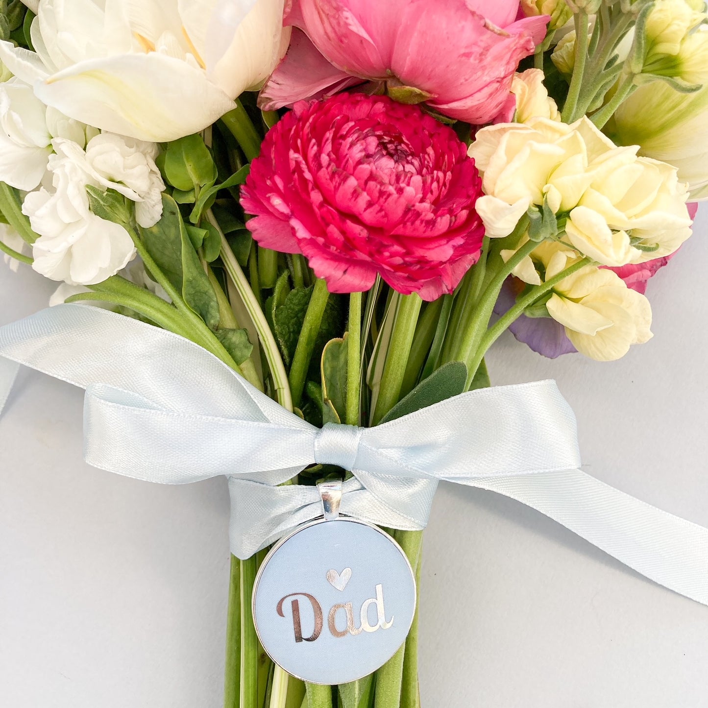 Bridal Bouquet Memory Charm - Soft Blue