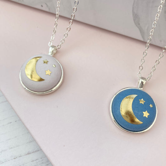 Holly Mini - Gold Moon & Stars Necklace & Various Colours