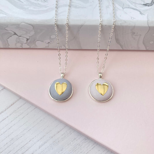 Kate Mini - Gold Heart Necklace & Various Colours