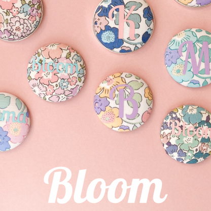 Bloom jewellery collection of floral fabric necklaces and keyrings