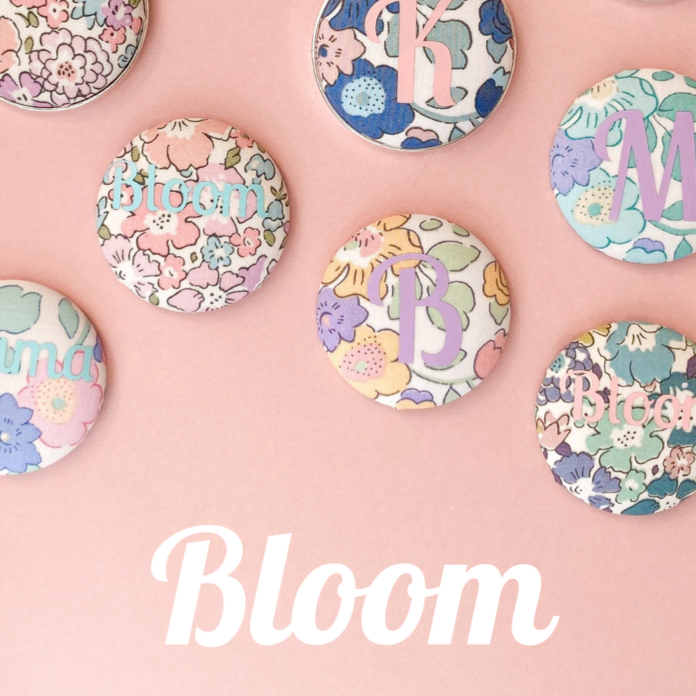 Bloom jewellery collection of floral fabric necklaces and keyrings