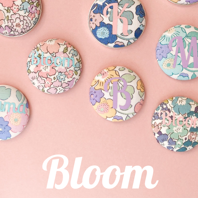 Bloom jewellery collection of floral fabric necklaces and keyrings