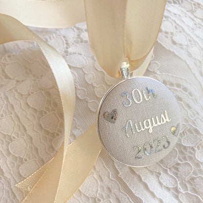 Bridal Bouquet Charm - Wedding Date