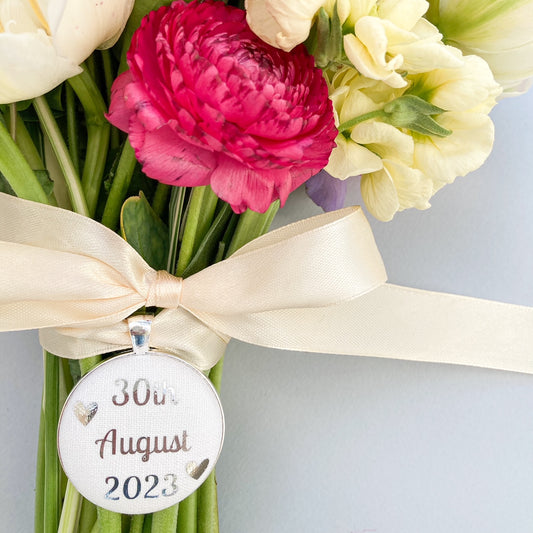 Bridal Bouquet Charm - Wedding Date