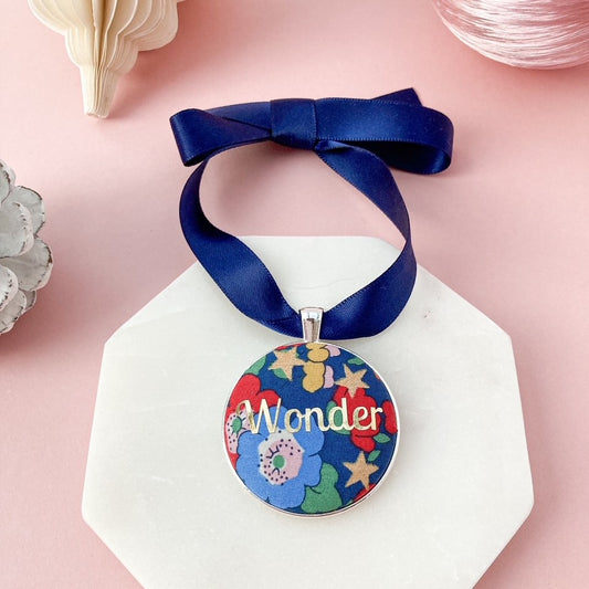 Wonder Christmas Keepsake - Blue with Gold Stars