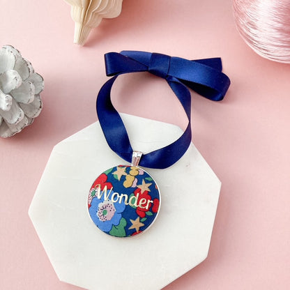 Wonder Christmas Keepsake - Blue with Gold Stars