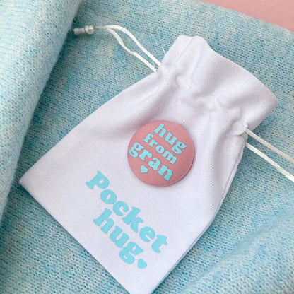 Hug from Gran Pin - Rose Blush & Turquoise with pouch