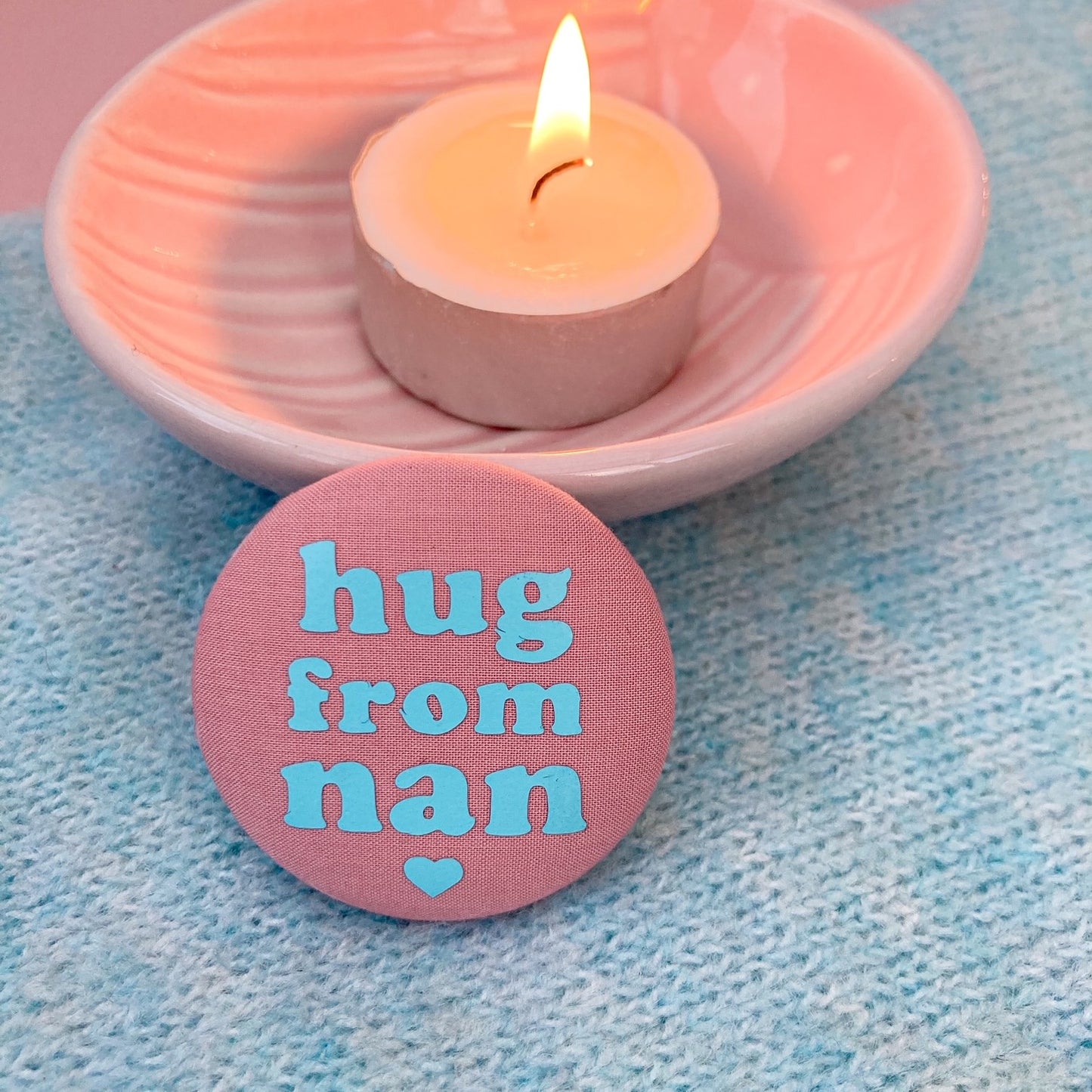 Hug from Nan Pin - Rose Blush & Turquoise with pouch