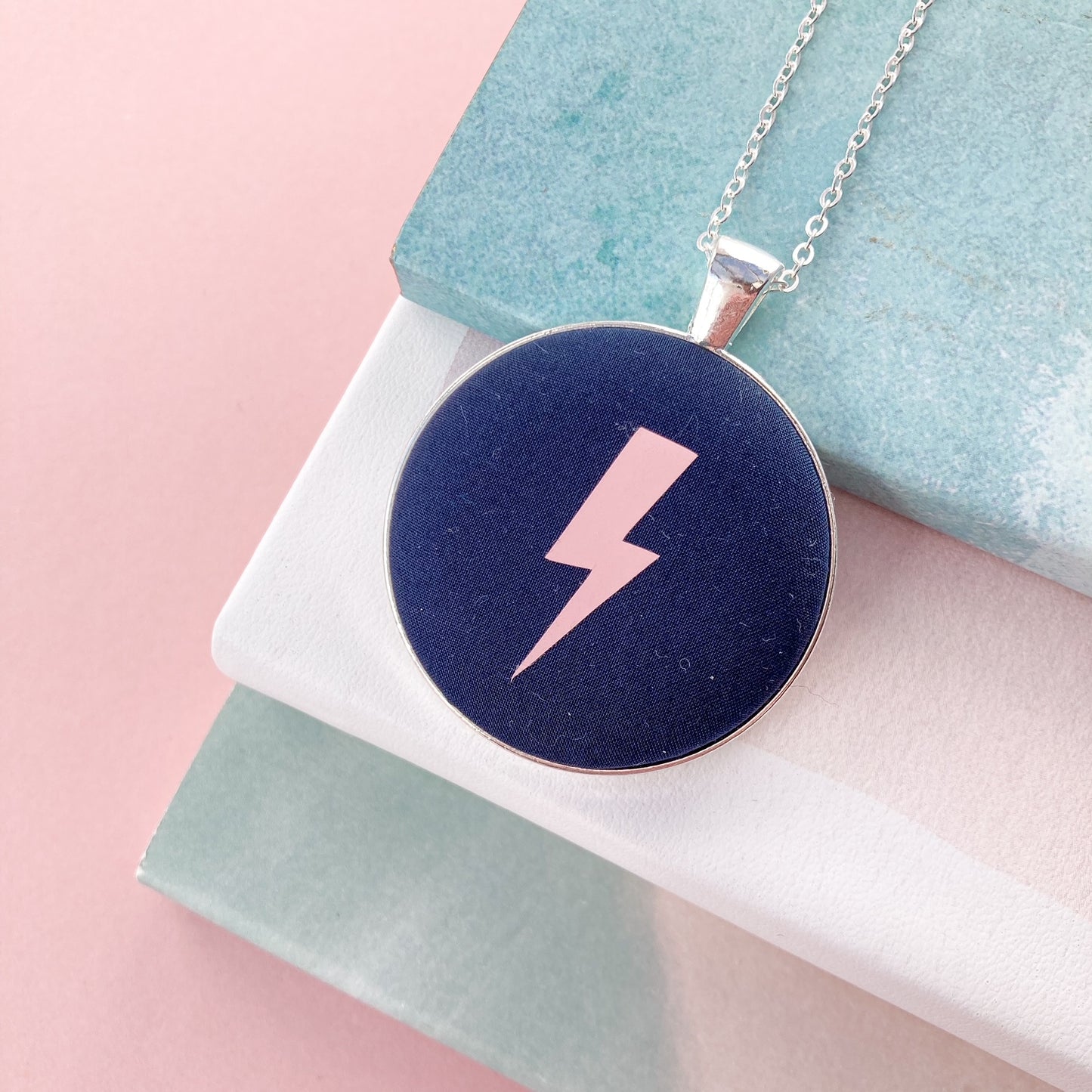 Pastel Brights Lightning Necklace - Pink, Turquoise or Lilac