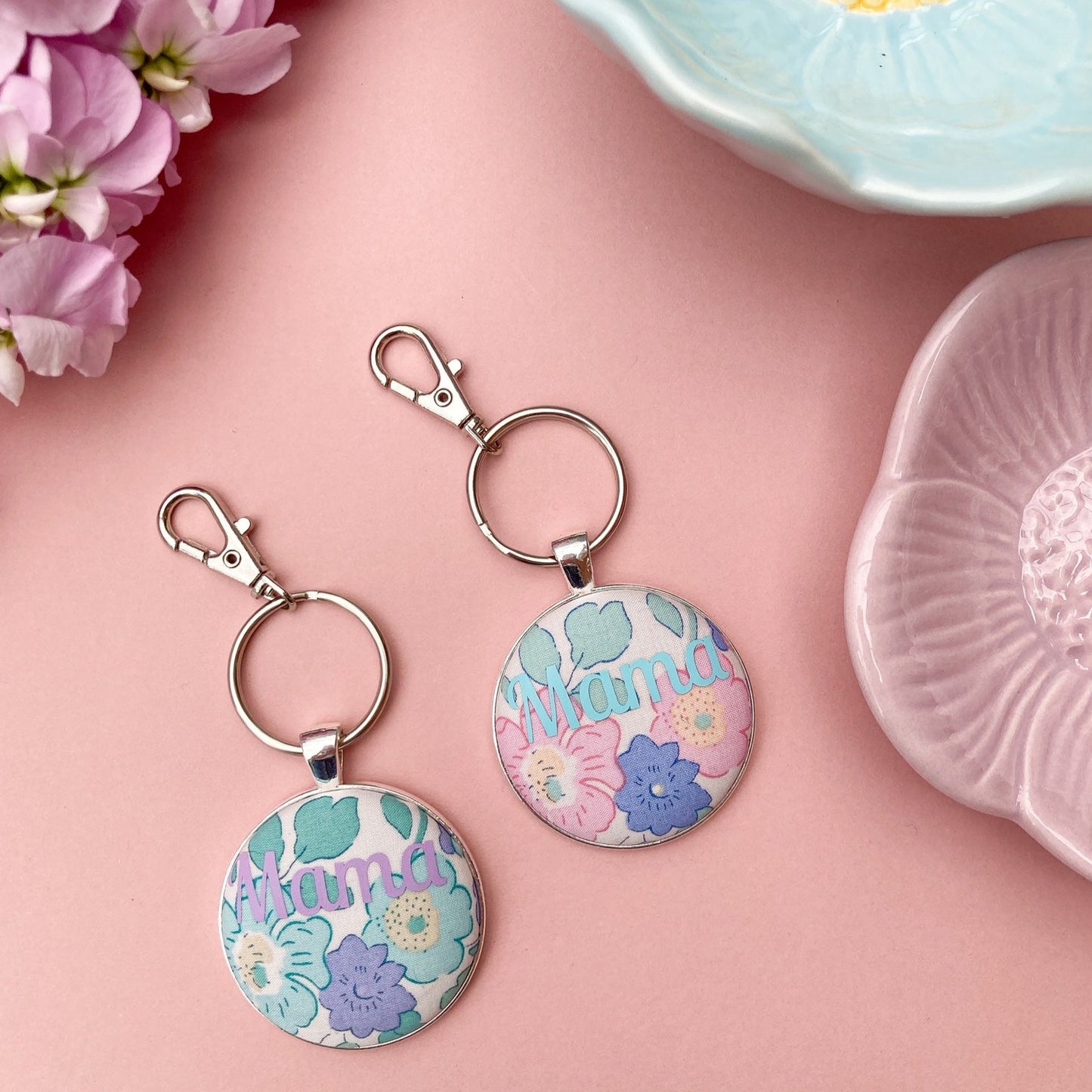 Bloom Mama Keyring - Mint or Pink