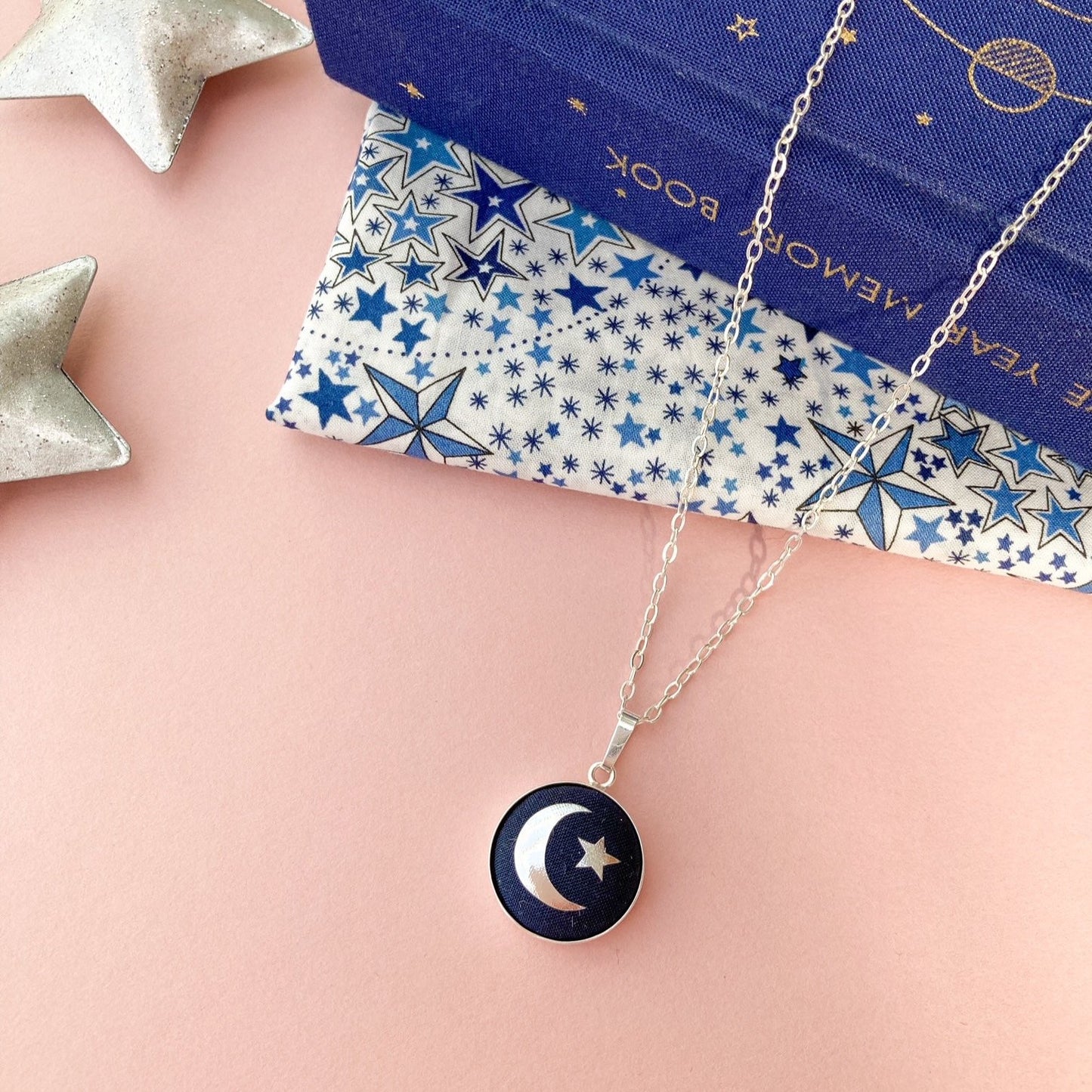 Moon and star necklace