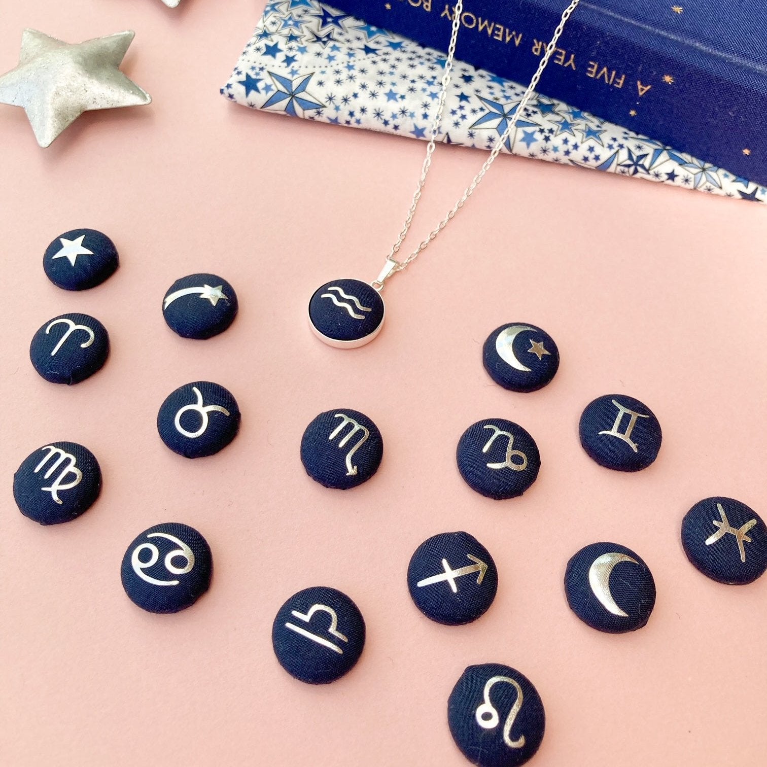 Star sign zodiac necklaces