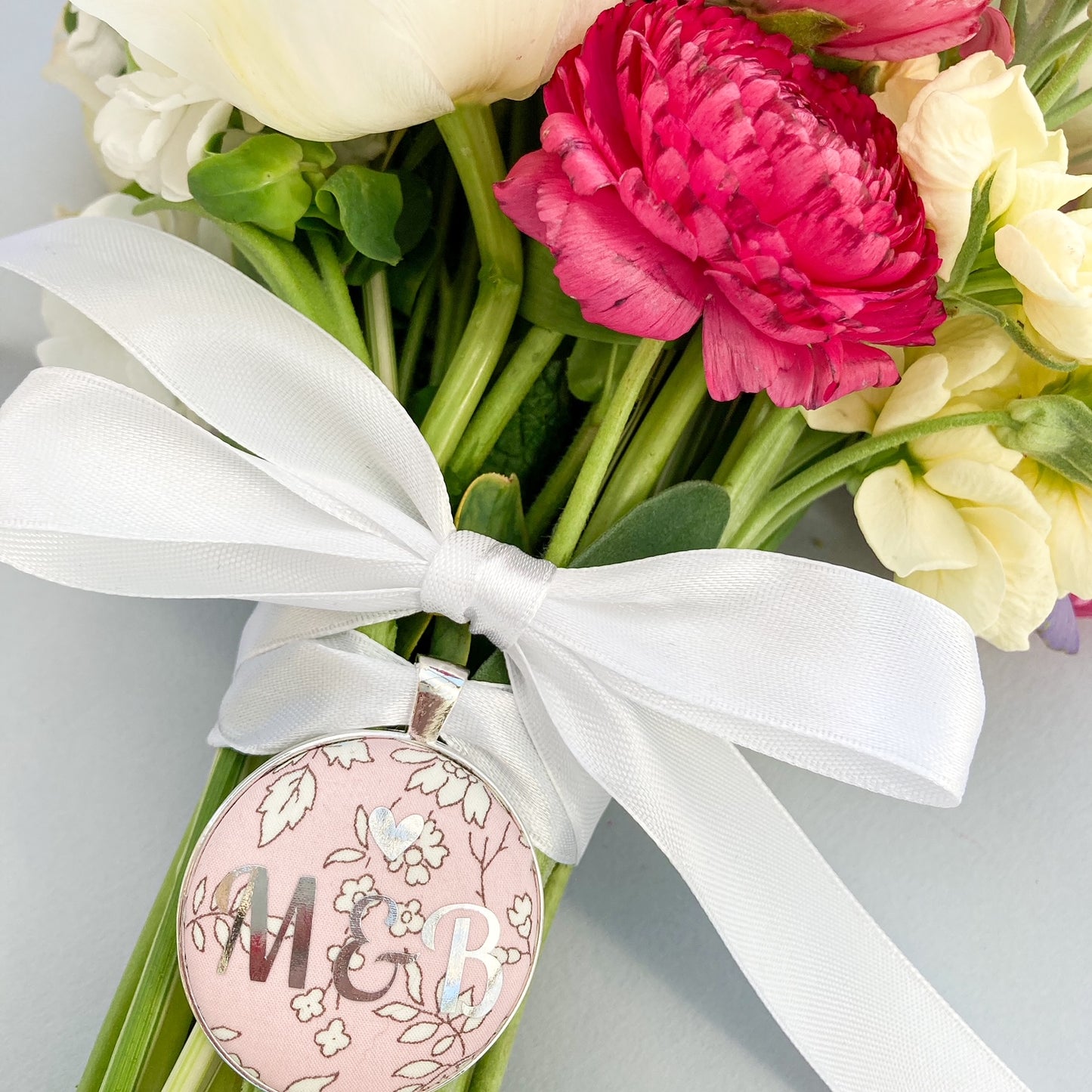 Bridal Bouquet Charm - Couple's Initials