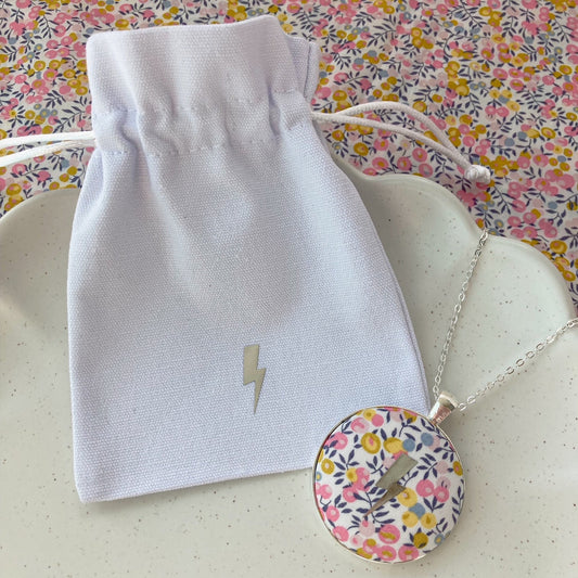 Lightning necklace and Lightning gift pouch