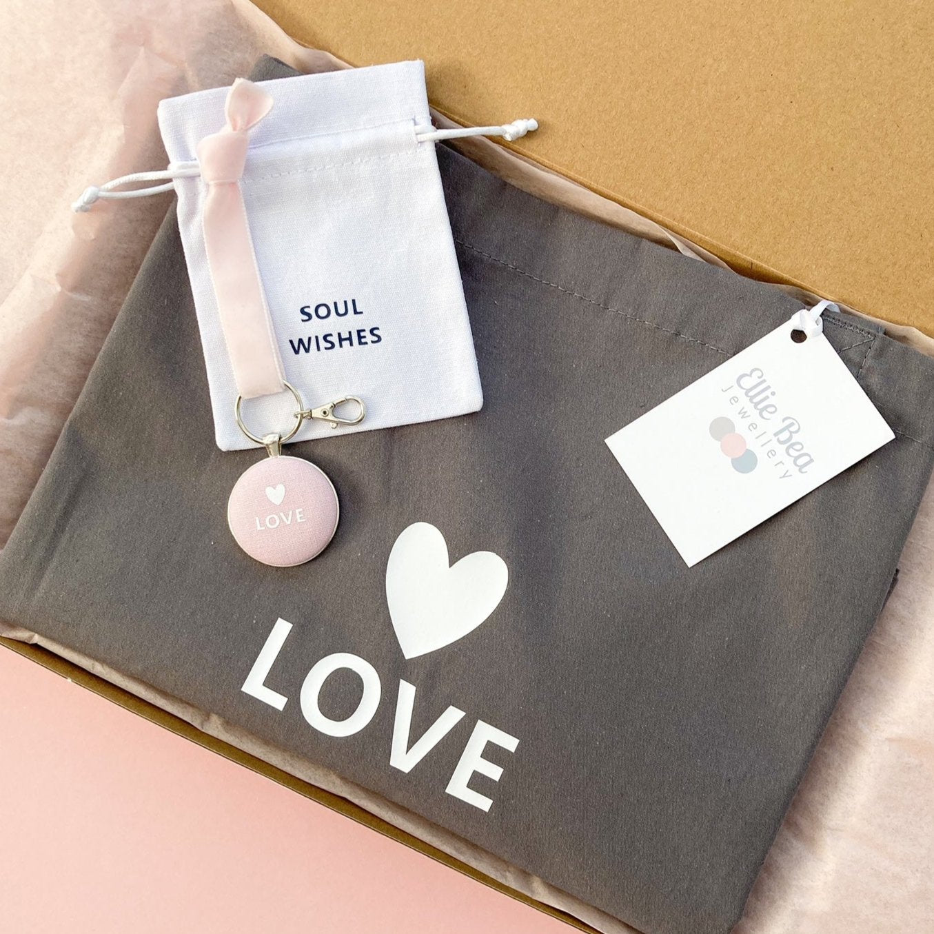 Love Gift Bundle with tote bag and keyring