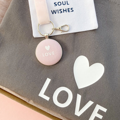 Gift bundle with Love keyring and tote bag