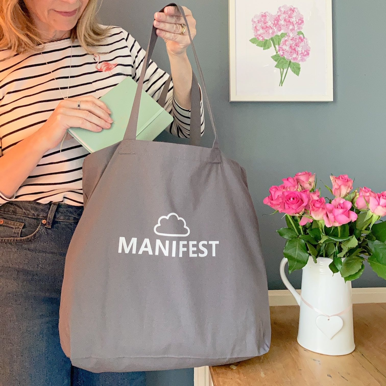 Manifest tote bag