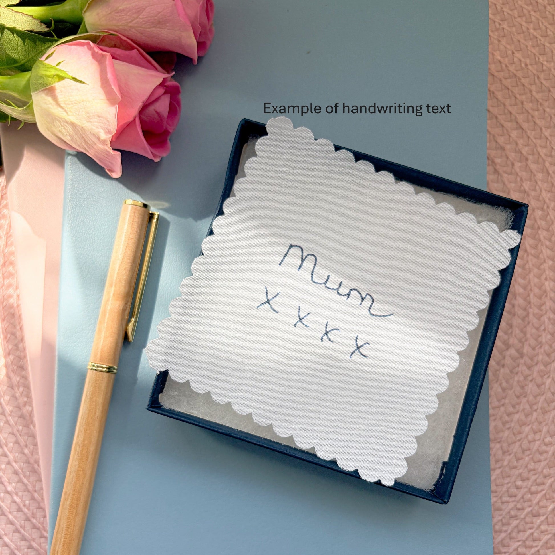 Mum fabric memory keepsake giftbox  with a fabric handwritten message