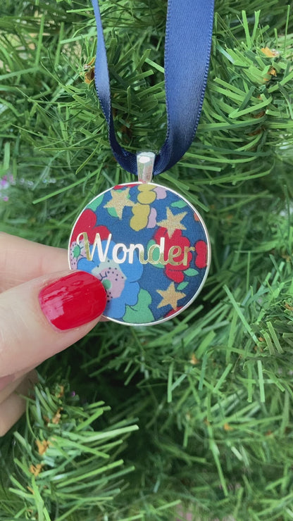 Wonder Christmas Keepsake - Blue with Gold Stars