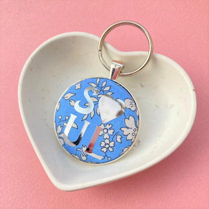 Soul Keyring - Silver & Liberty Cornflower Blue